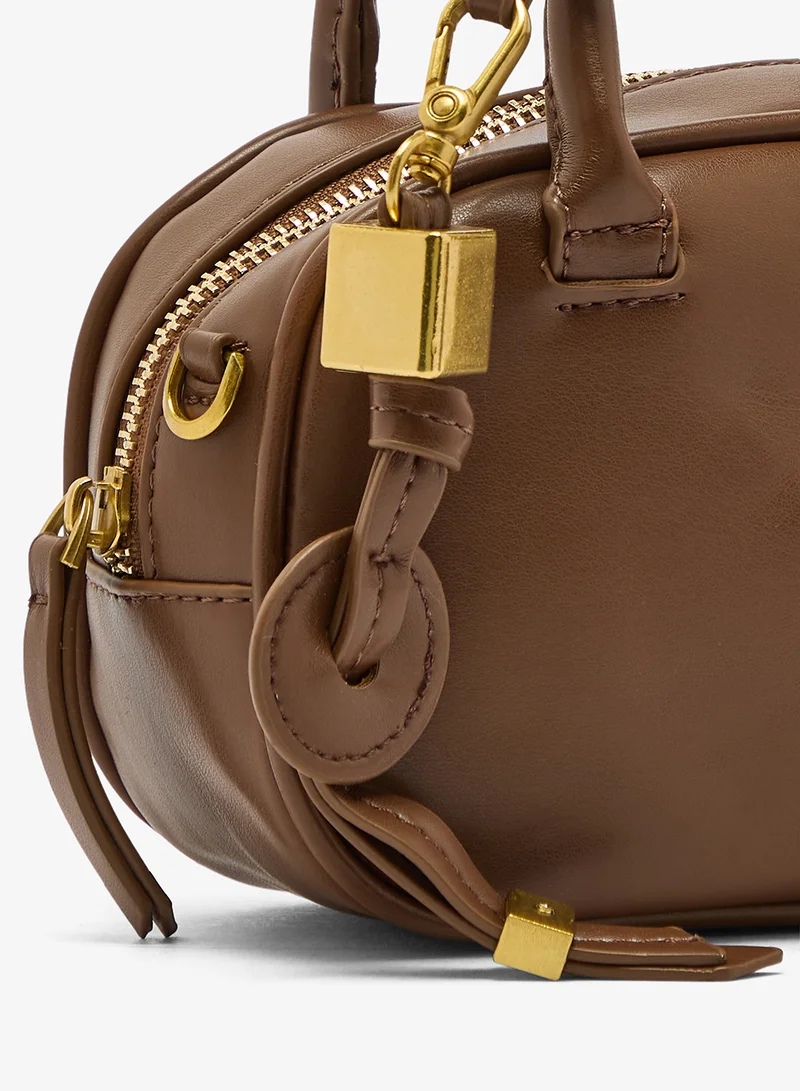 Ella Brown Circular Crossbody With Top Handle for Women | Best Price UAE